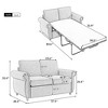 NicBex Convertible Sleeper Chair,57.5" Modern Pull-out Sofa Bed with Adjustable Backrest,2-in-1 Couches with Foam Mattress for Living Room,Brown - 3 of 4