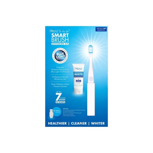 GO SMILE Sonic Blue Smart Brush On The Go Whitening Kit