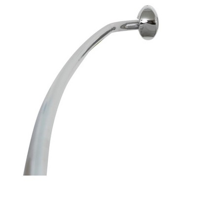 Zenna Home 35603SS06 Adjustable Curved Shower Rod, Metal