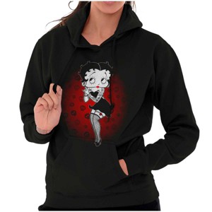 Betty Boop Dark Goth Tattoo Skull Hoodie Sweatshirt Women Brisco Brands - 1 of 1
