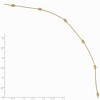 Black Bow Jewelry 14k Yellow Gold Diamond-Cut Beaded Cable Chain Anklet, 10-11 Inch - 3 of 4