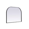 Elegant Lighting Metal Frame Arch Mirror 40x30 Inch in Black - 3 of 4