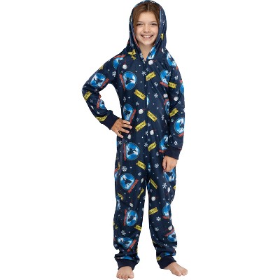 The Polar Express Big Kids Believe Hooded One-Piece Footless Sleeper Union Suit