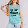 Simply Sage Market Eat Sleep Soccer Repeat Garment Dyed Tank - 3 of 3