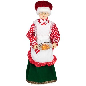 Northlight 24" Animated and Musical Mrs. Claus with Gingerbread Cookie Christmas Figure - 1 of 4