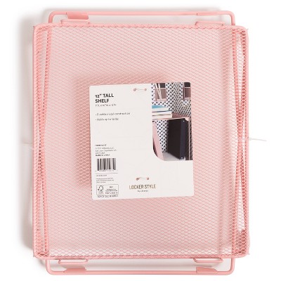 12" Locker Mesh Shelf Chic Pink - U Brands