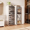 KTMBDW Tall Shoe Cabinet with Full Length Mirror, Shoe Storage Cabinet with 6 Mirror Doors, Hidden Shoe Rack Organizer for Entryway, White - 4 of 4