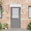 vidaXL Door Canopy Black and Transparent 47.2"x29.5" PC - 2 of 4