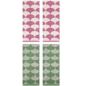 REGALWOVEN Geometric Absorbent Soft Cotton Decorative Hand Towel for Bathroom 4 Pack - 1 of 4