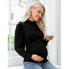 Clearlove Turtleneck Puff Sleeves Long Sleeve Ribbed Pleated Sweater Pullover Spring Casual Shirts for Women - 4 of 4