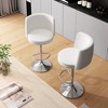 Hooseng Bar Stools, Upholstered Bar Chairs with Metal Legs, Bar Stools Sets of 2, Backs and Footrest Counter Height Bar Stools - 3 of 4