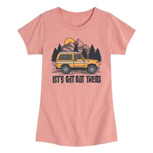 Girls' - Instant Message - Let's Get Out There Fitted Short Sleeve Graphic T-Shirt - 1 of 4