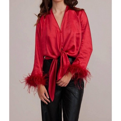Women's Shiloh Feather Top - LUCY PARIS