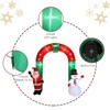 SEVOBAL Inflatable Holiday Decorations Christmas Inflatable Decoration Inflatable Santa Snowman Arch Blow Up Yard Decoration, Red, 96"*5"*96" - 2 of 4
