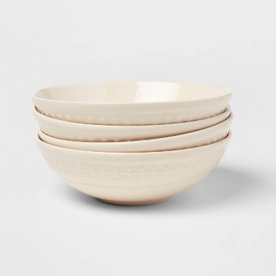 26oz 4pk Stoneware Fairlee Cereal Bowl White - Threshold™
