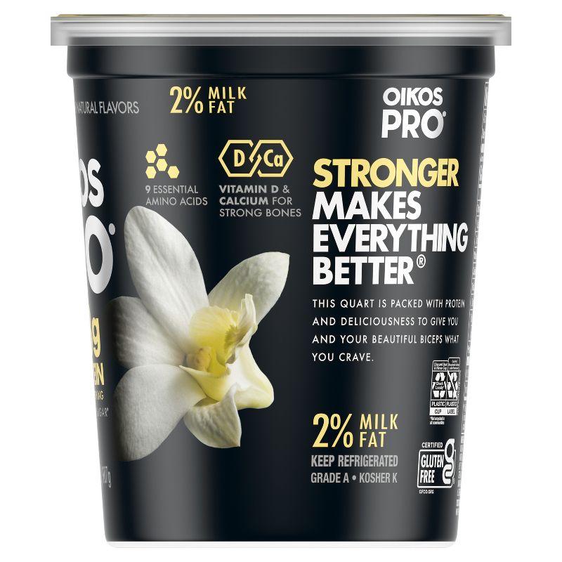 Dannon Oikos Pro Vanilla Greek Yogurt - 32oz, 5 of 8