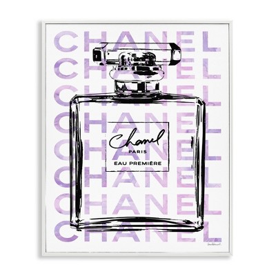 Stupell Industries Glam Black Purple Perfume Bottle, 11" x 14"