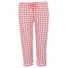 Sleep Junkie Women's Peach Tank and Gingham Plaid Capri Set - 3 of 4