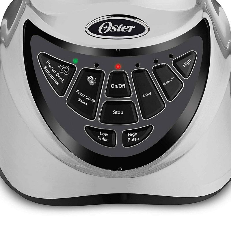 Oster Pro 500 900 Watt 7 Speed Blender in Chrome with 6 Cup Glass Jar, 4 of 5