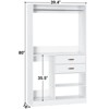 Aheaplus 40'' Freestanding Closet Organizer System with Hanging Rods, Drawers, Storage Shelves - 3 of 4