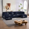 Mjkone 132'' Oversized Modular Sectional Sofa, U-Shaped Couch with 2 Ottomans, 6-Seat Chenille Fabric Upholstered Deep Seat Sofa - 2 of 4