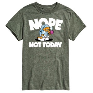 Men's - Garfield - Nope Not Today Sleepy Garfield Short Sleeve Graphic T-Shirt - 1 of 4