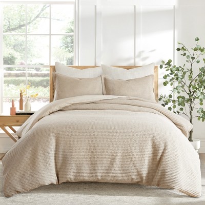 Cloud Waffle Taupe King Duvet Set - Levtex Home : Target