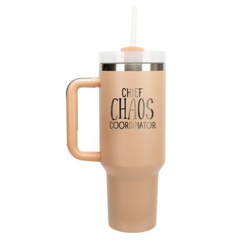 Elanze Designs Chief Chaos Coordinator 40 oz. Stainless Steel, Large Water Bottle Coffee Mug, Spill & Leak Resistant, Thermal Travel Tumbler with - image 1 of 1