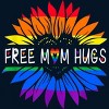 Adult Design By Humans Free Mom Hugs Pride Sunflower Hearts By T-Shirt - 2 of 2