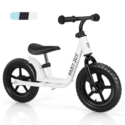 Babyjoy 11 Kids Balance Bike w Footrest No Pedal Toddler Training Bike White