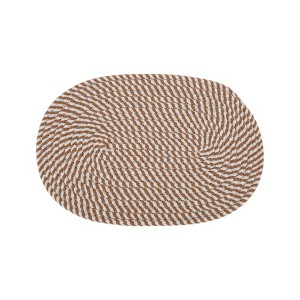 Unique Bargains Trivet Oval Rope Coaster Cotton Non-Woven Fabric 12.6"x8.66"x0.31" - 1 of 3