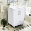 Hyleory 25" Modern Bathroom Vanity With Ceramic Basin, Undermount Sink Cabinet, Free Standing Storage Cabinet With Sink Combo Set - 4 of 4