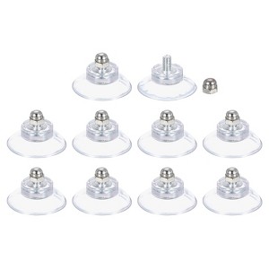Unique Bargains PVC Durable Hooks and Hangers Suction Pads with Screw 10 Pcs - 1 of 4