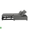 4-in-1 Adjustable Footstool Guest Bed - Convertible Sleeper Chair with Backrest & Pillow for Small Spaces (Gray) - 4 of 4