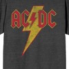 ACDC Vintage Lightning Bolt Logo Men's Charcoal Heather Crew Neck Short Sleeve T-shirt - 2 of 2