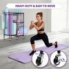 MOEPISY Dumbbell Rack, Home Gym Storage with Locking Wheels & 4 Hooks, 4 Tier Adjustable Workout Equipment Storage - 4 of 4