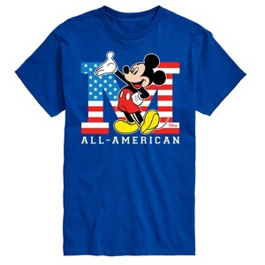 Men's - Disney - Mickey Mouse All-American Flag Short Sleeve Graphic T-Shirt - 1 of 4
