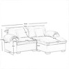 MYINDA 2 Seater Deep Seat Sectional Couch With Storage Space, Modular Sectional Sofa with Storage Reversible Ottoman,Green - 2 of 4