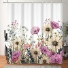 LunaLulinlk Spring Floral Shower Curtain,Pink Flowers Waterproof Polyster Bathroom Curtain - 3 of 4