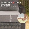 Buenhomino 6-inch Outdoor Cushion Set, 24"x24" Replacement Water Resistant Zippered Cushion for Chairs,8 Colors - 4 of 4
