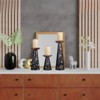 Mela Artisans Moody Floral Pillar Candleholders, Set of 3 - 3 of 4