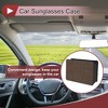 Unique Bargains Car Sunglasses Case Universal Faux Leather Rhinestones Metal 7.87"x 5.51" 1 Pc - 2 of 4