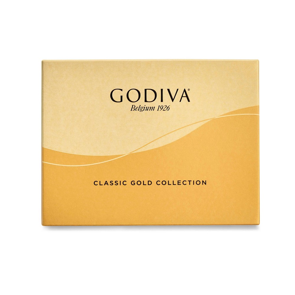 Godiva Classic Gold Giftbox with Red Snapbow  9 Piece (7 packs)