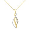 Haus of Brilliance Espira 10K Two-Tone Gold Round Cut Diamond Cascade Pendant Necklace - 4 of 4
