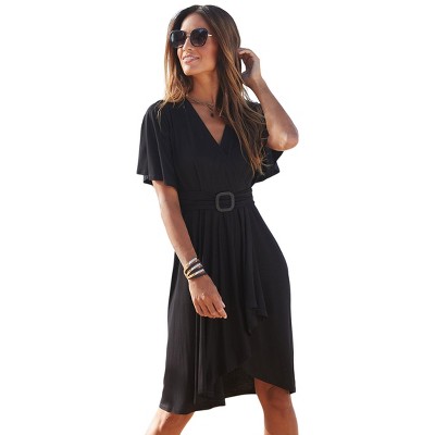 Women's Belted Asymmetrical Dress - LASCANA