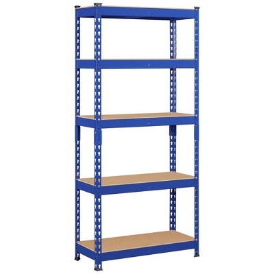 Yaheetech 5 Tiers Boltless Storage Shelf Metal Shelving Unit