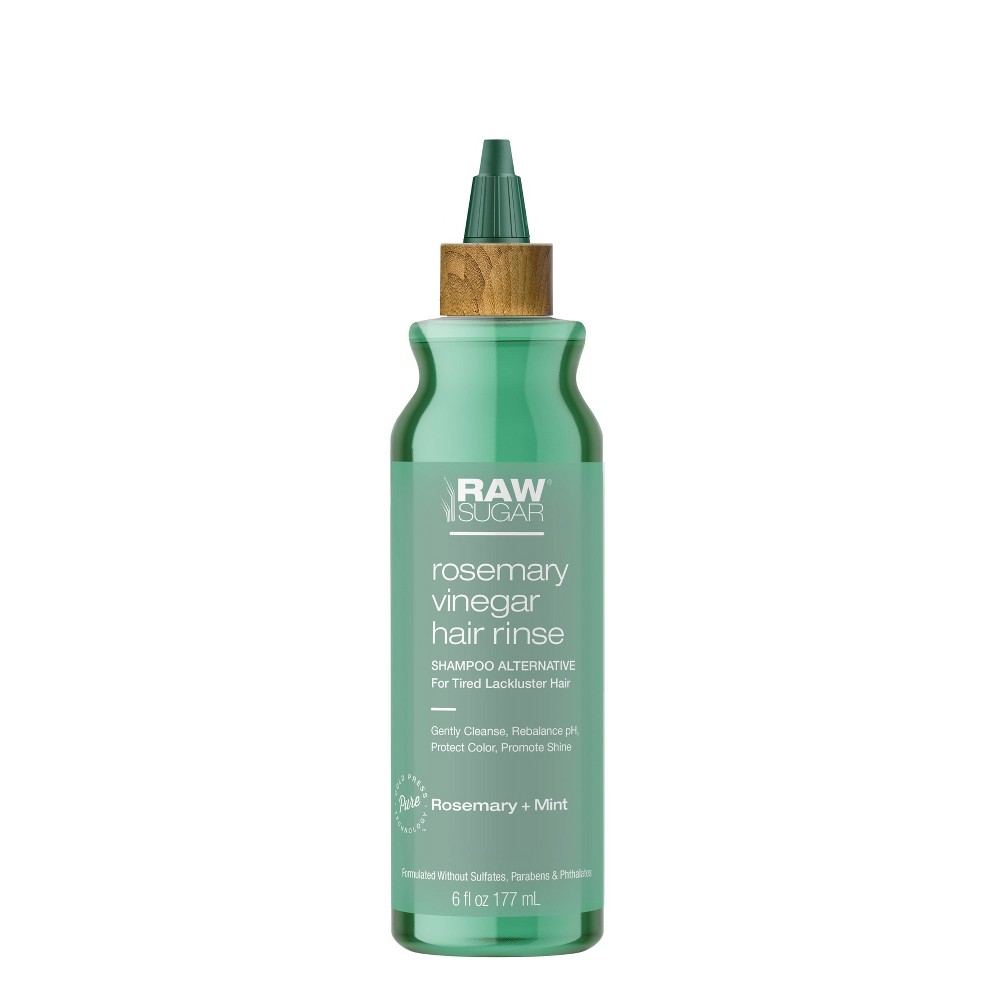 Photos - Hair Product Raw Sugar Rosemary Vinegar Hair Rinse Shampoo Alternative - Rosemary + Mint - 6 fl oz