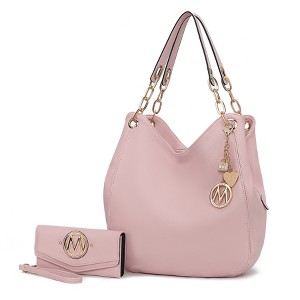 MKF Collection Ashley Vegan Leather Women’s Hobo Shoulder Bag with Wristlet Wallet by Mia K - 1 of 4