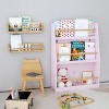 3-Tier Wooden Kids Bookshelf, Pink Book Rack & Toy Organizer, Book Display Stand for Nursery, Playroom, Classroom, or Living Room - 3 of 4