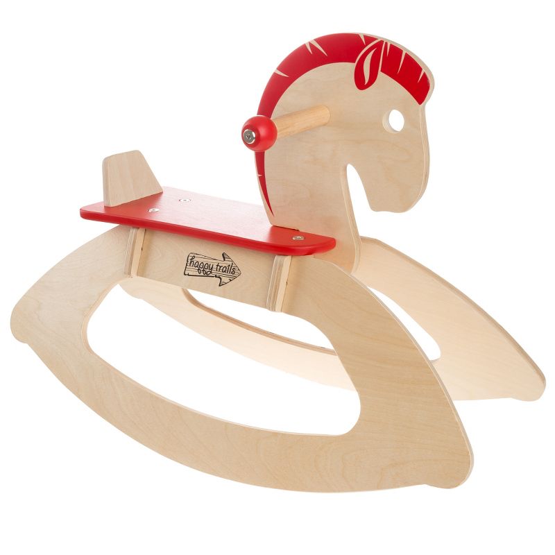 Toy Time Kids Rocking Horse Ride-on Toy-Classic Wooden Rocker-Helps Develop Strength, Balance and Coordination, 1 of 6